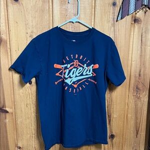 Majestic Detroit Tigers Blue and Orange Tee